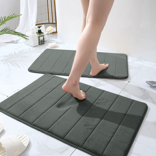 Memory Foam Bath Mat Ultra Soft Bathroom Mat Extra Water Absorbent Mats Non Slip - Picture 47 of 81