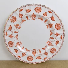 Copeland Spode Colonel Red 10 5/8" Dinner Plate Gold Edge England Bone China