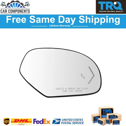 TRQ New Mirror Fits Glass For 2009-2014 Cadillac Escalade Chevy Tahoe GMC Yukon