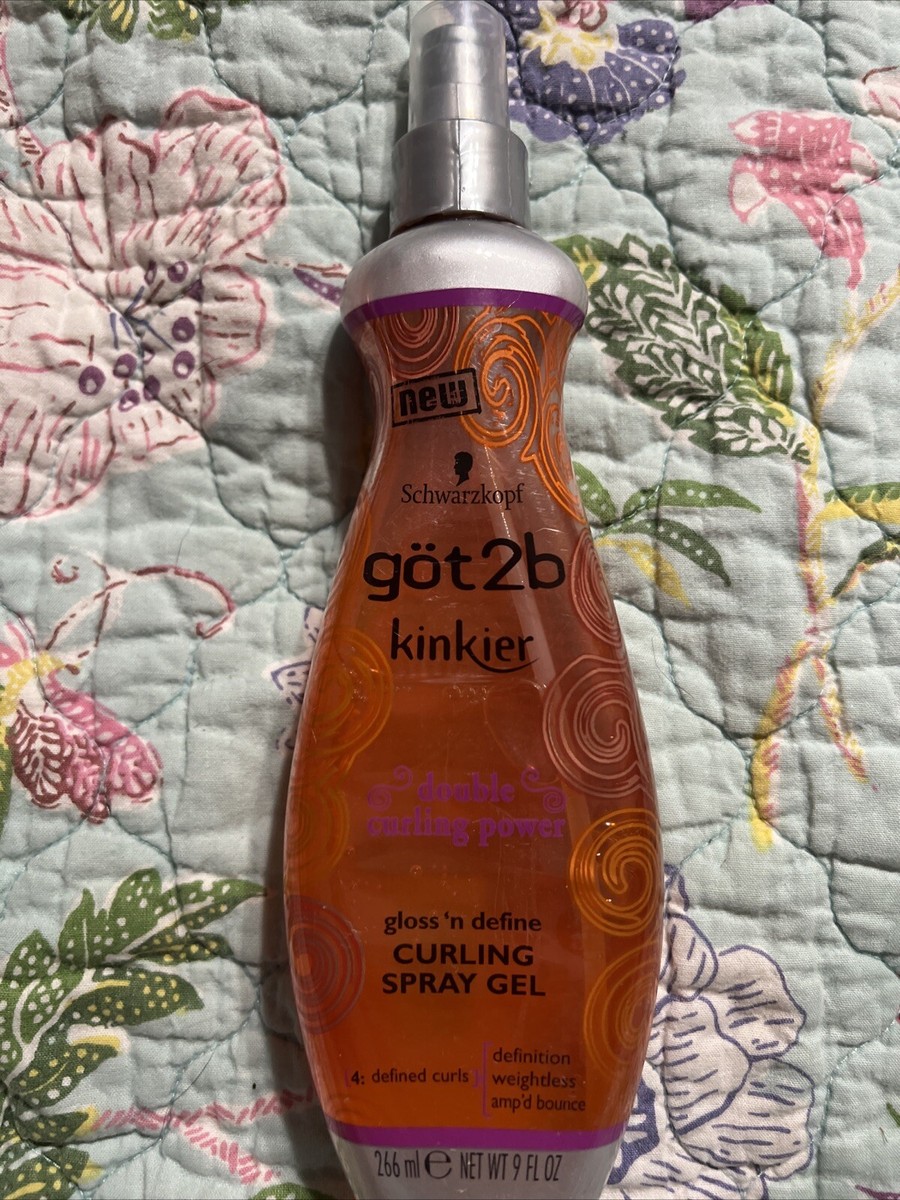 Got2b Kinkier Double Curling Power Spray Gel 9oz + 2.5oz trial