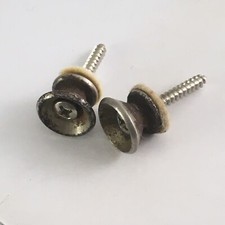 2 Genuine Fender Relic Made In USA Strap Buttons Natural Aged Relic Tele Vintage