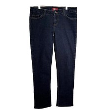 Dickies Womens Jr 13 Dark Wash Skinny Jeans 5 Pockets With Logo