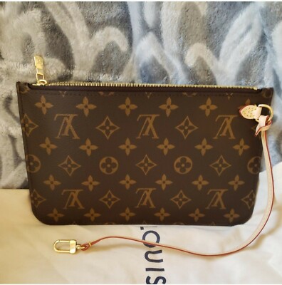 バッグ Louis Vuitton Monogram Pouch Louis Vuitton Monogram Pouch Pochette Wristlet Strap New, Dust Bag
