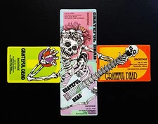 Grateful Dead Backstage Pass Puzzle 1990 DEAD Guitar Skeleton Chicago Deer Creek