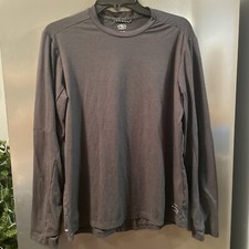 ATHLETIC WORKS DRIWORKS Black Core Long Sleeve Crew Neck Jersey T-Shirt XXL READ