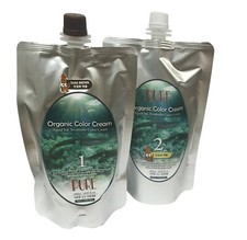 Pure Organic Hair Color Cream - 500ml/500ml-1 set, Ammonia Free Gray Hair Cover