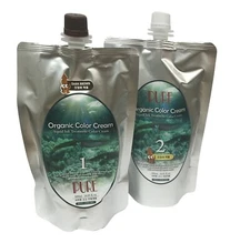 Pure Organic Hair Color Cream - 500ml/500ml-1 set, Ammonia Free Gray Hair Cover