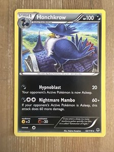 Pokémon TCG Honchkrow Phantom Forces 52/119 Regular Rare NM