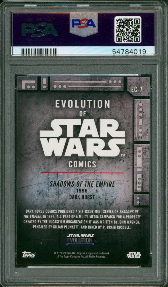 2016 Topps Star Wars Evolution Marvel Comics SHADOWS OF THE EMPIRE 1996 SP PSA 9 - Image 2 of 2