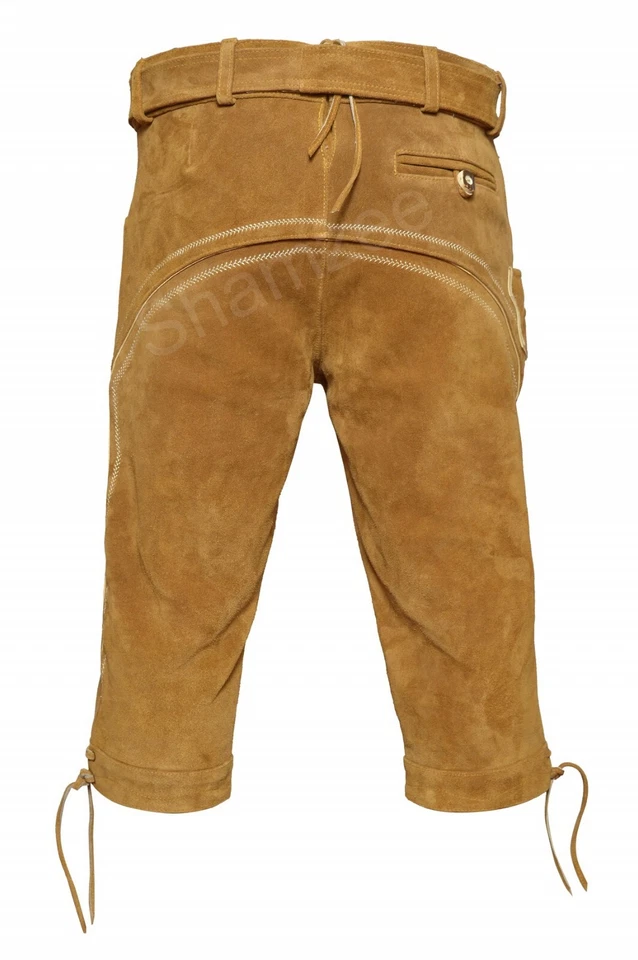  Lederhose  inklusive Gürtel olive farbe Echtleder größe 46-48_60 - Bild 2 von 2