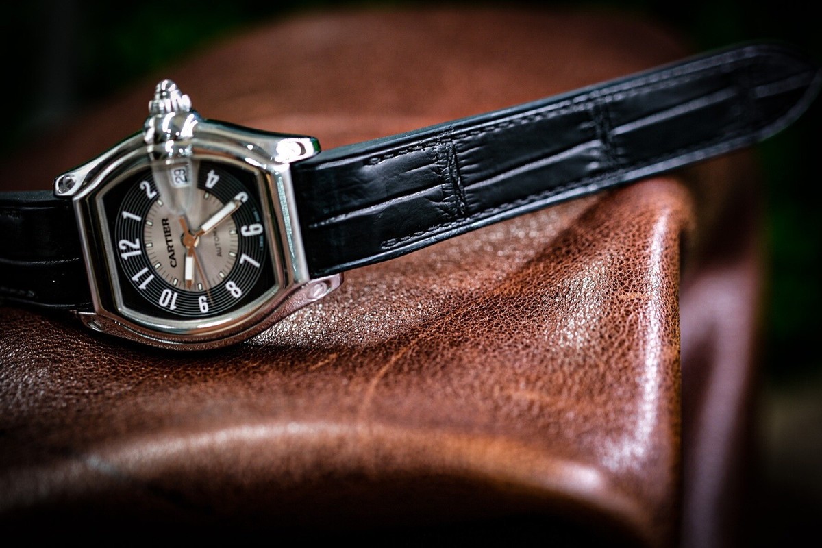 19mm cro.co leather strap For Cartier roadster 2510 | eBay