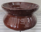 R.R.P. CO. Roseville , OH. Brown Glaze Pottery Planter 193 USA 7.5” D 4.5" Tall — photo 1