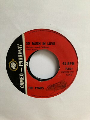 Tymes So Much In Love / Roscoe James Mcclain Vintage 1963 Pop 7'' vinyl record