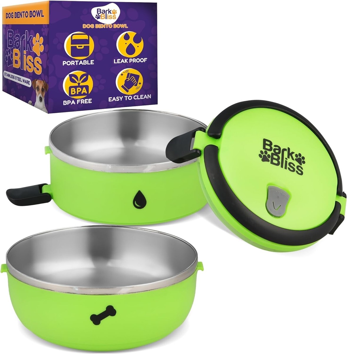 BarkBliss Dog Travel Bowl Set of