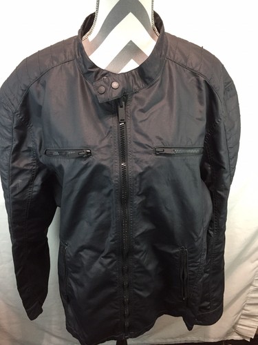 Calvin Klein Men’s Black Nylon/Poly Zip-front Motorcycle Style Jacket XXL - Picture 2 of 4