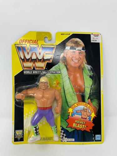 NEW WWF Official 1993 Hasbro OWEN HART - Yellow Ca...