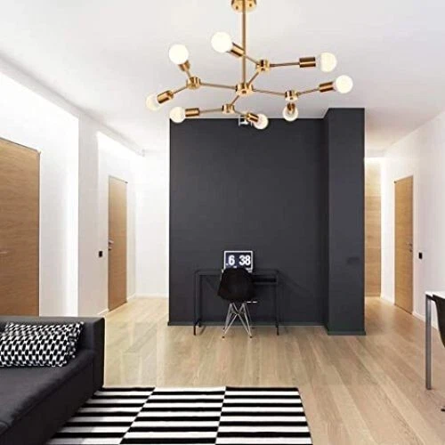 E 26 Brass Antique Chandelier Ceiling Light with 8 Light Holder Unique Design - Image 2 of 4