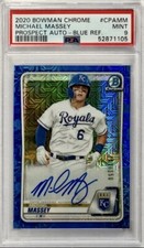 2020 Bowman Chrome Michael Massey Blue Refractor Mojo Auto /150 PSA 9