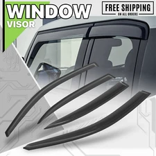Smoke Window Visor Tape-On Vent Wind Rain Deflector Guard fit 13-15 Chevy Malibu