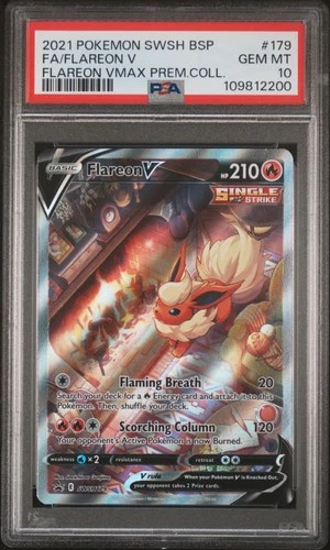 Pokemon Flareon V VMAX Premium Coll. Full Alt Art Promo SWSH179 PSA 10 Gem Mint