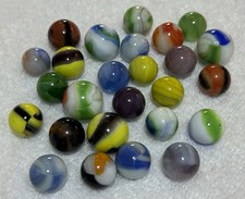 Lot Of 26 Marble King Rainbow Marbles .54  To .74  NM To Mint