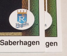 1989 Upper Deck Error 37 Bret Saberhagen (TM & R under Team Logo) Variations