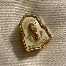 Vintage 1930s First Holy Communion Remembrance Pin Catholic Religious ITALY
