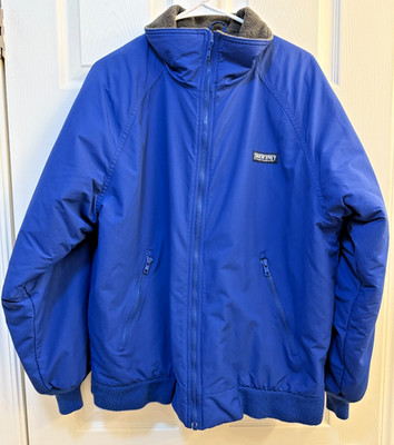 Lands' End Squall Jacket Full Zip Polartec Fleece Lined Blue Vintg Women s Med.