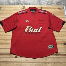 Vintage Dale Earnhardt Jr Bud King of Beers NASCAR Racing T-Shirt Size XL