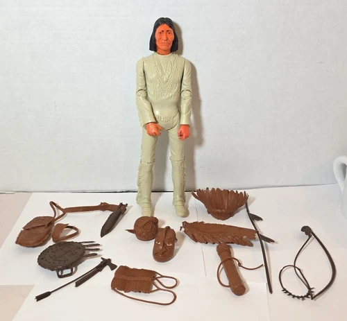 Vintage Marx Johnny West Geronimo Action Figure With Accessories Western