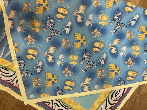 Trapunta vintage bambino Arca di Noè - fatta a mano reversibile molto colorata! - Foto 3 di 4