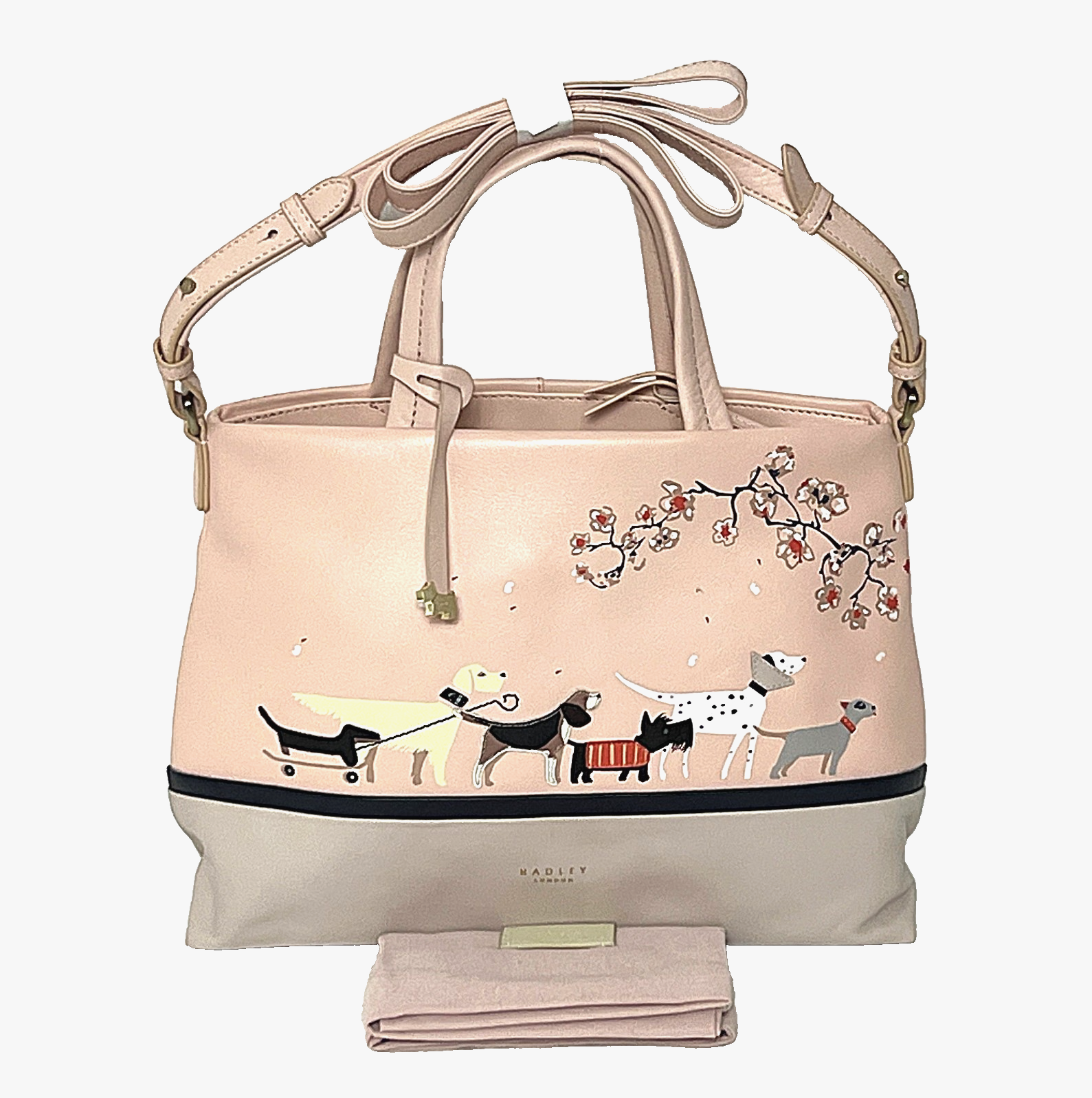 Radley Handbag Grab Bag Cross Body Picture Bag Medium Radley and Friends Pink
