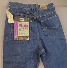 VTG LEE Relaxed Riders Pepper Stretch High Waist Tapered USA SZ 10L Deadstock