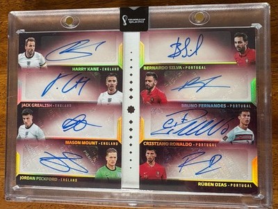 2022 Panini Eminence Octet Auto England / Portugal 1/5 Kane Ronaldo Mount Bruno