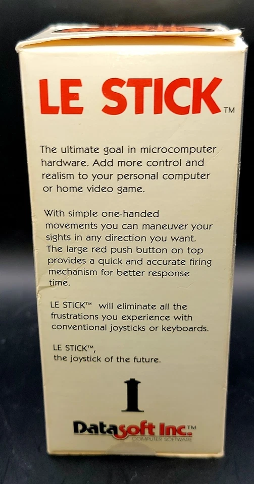 1981 Datasoft Le-Stick Atari Commodore 64 Joystick controller NEW FACTORY SEALED - Image 2 of 4