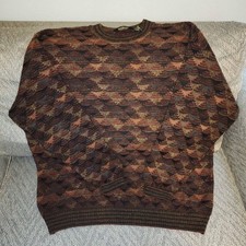 MEN'S VINTAGE BACHRACH SWEATER. MULTI-COLORED . SIZE: XL