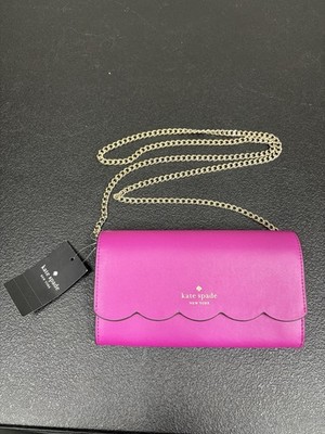 Kate Spade Gemma Baja Rose Leather Chain Crossbody Classic Bag Purse Wallet NWT