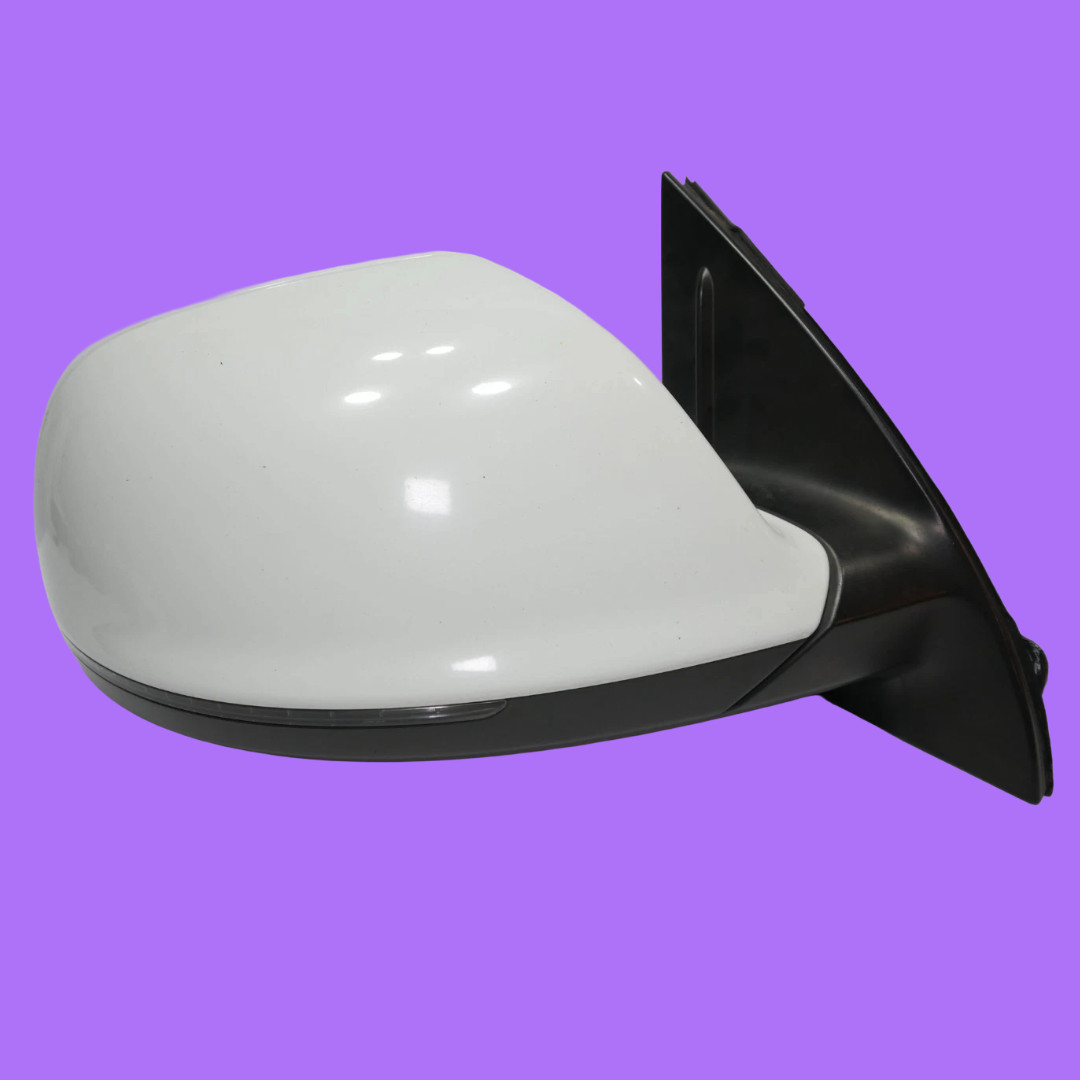 🟩2013-2015 AUDI Q7 RIGHT PASSENGER POWER-FOLD BLIND SPOT DOOR MIRROR WHITE