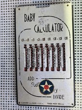 Vintage Manual Baby Calculator Add Subtract Divide