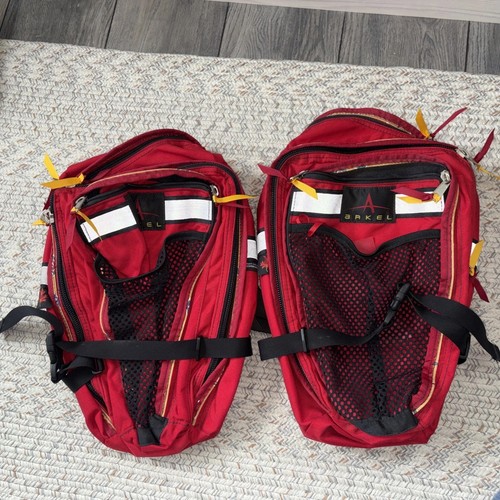 Arkel Classic Touring Bike Panniers Pair Red Great Condition!