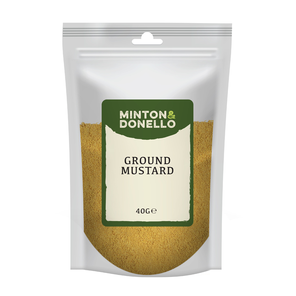 Minton & Donello Ground Mustard Powder 10x40g Spice Bulk Pack