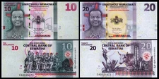 Eswatini 2 Pcs Set (Swaziland) 10 20 Emalangeni 2024, UNC, P-NEW