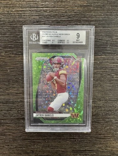 2024 Panini Prizm Jayden Daniels RC /10 Green BGS 9 Rookie #10/10