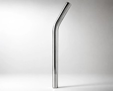 XTENDO Chrome 22.2mm Layback Seatpost 400mm Old School BMX Bent Offset Seat Post