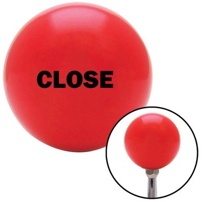 Black CLOSE Red Shift Knob w/ M16x1.5 Insert Shifter Auto Manual Custom Brody