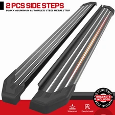 5.5" FIT 10-24 Toyota 4Runner Limited Running Board Aluminum+SS metal strip step