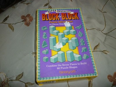 Block by Block-Puzzle Adventure in 3D Binary Arts  7 piece puzzle 60 Cards Used