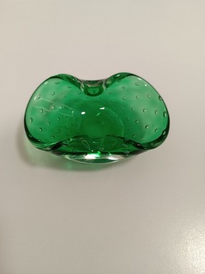 Murano Glas Aschenbecher Grün