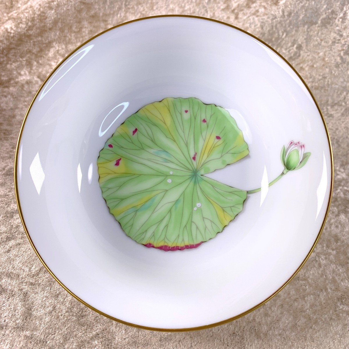 Vintage Hermes Paris Bowl Nil Nile 14cm Porcelain Tableware Set of