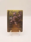 Pokémon Mewtwo GX HP190 Gold Metal Card Collectible Display